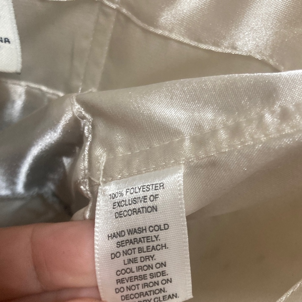 White House Black Market Strapless Cream Dress with Black Dot Print Size 0 - Picture 8 of 9